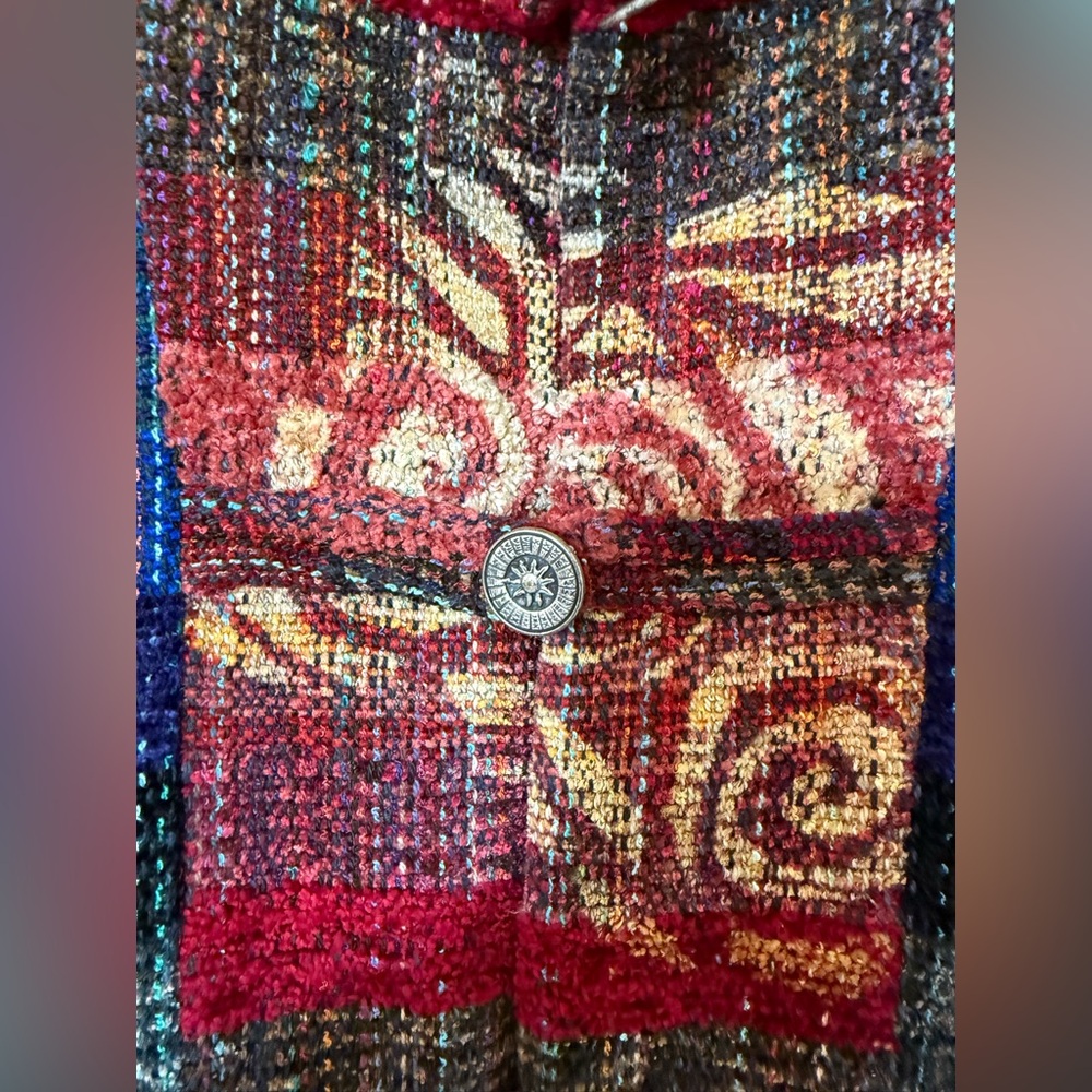 Boho Multicolor Patchwork Utility Jacket - image 6